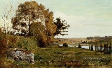  Manan Pintura - Un paisaje de mañana de otoño Paul Camille Guigou